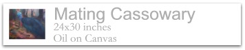 Mating Cassowary